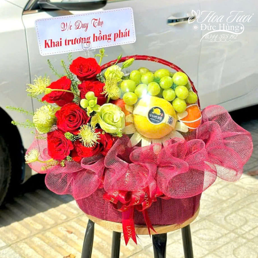 Giỏ Hoa Quả Khai Trương GHQ001
